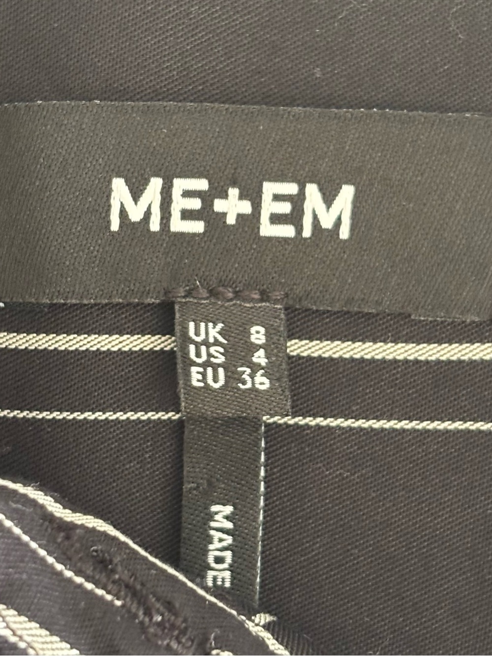 ME+EM Women’s Black Pinstripe Long Shirt Dress Size 4 - Picture 5 of 12